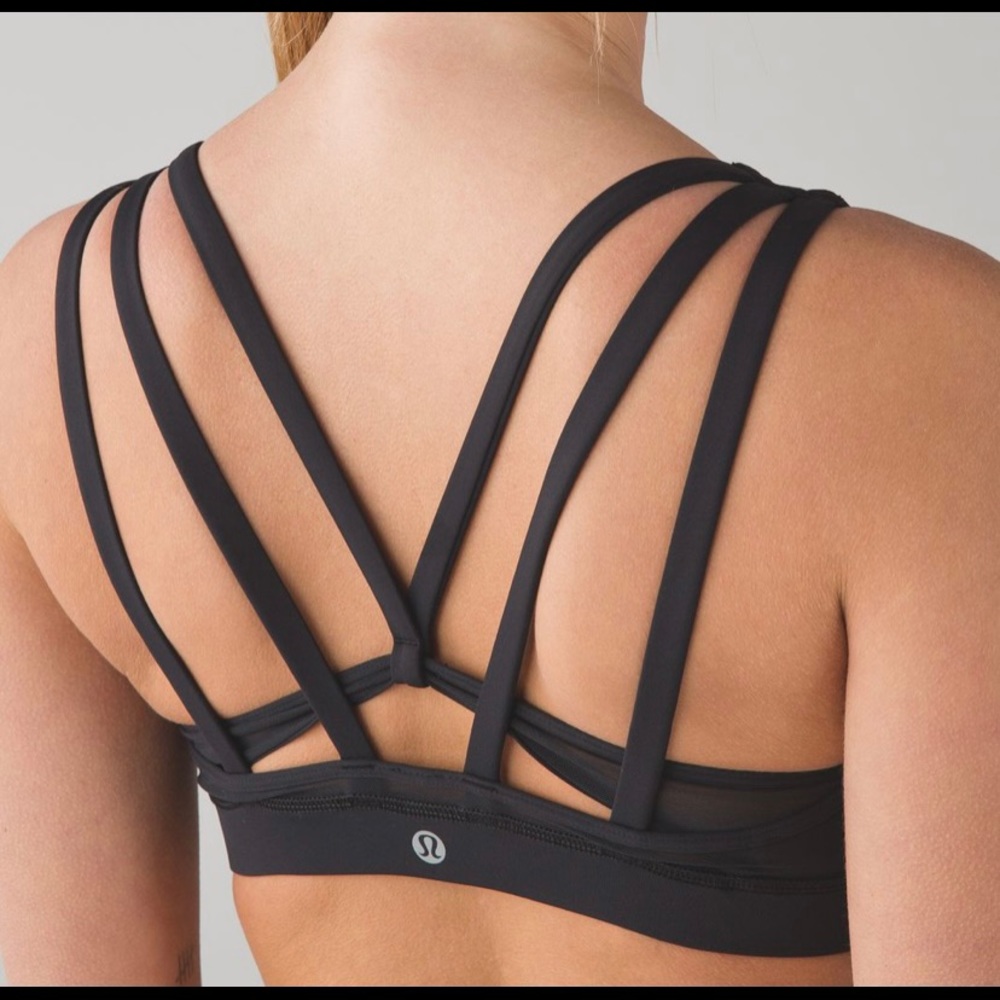 Black lululemon energy exhale sports bra